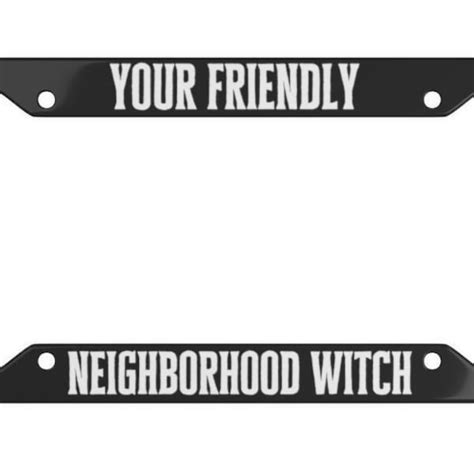 Make a Statement with a Witch License Plate Frame